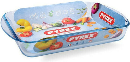 Pyrex Ορθογώνιο Πυρίμαχο Σκεύος Γυάλινο 40x28x6cm