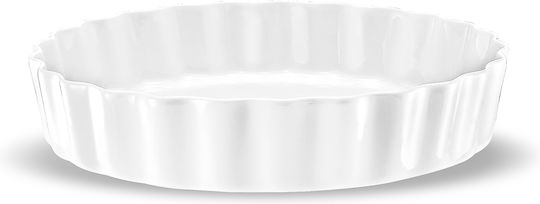 Cryspo Trio Rotund Vas de Gătit Rezistent la Căldură pentru Tartă din Porțelan 30.5x30.5x6cm 1buc