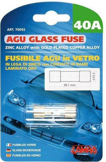 Lampa AGU Glass Fuse 40A Auto-Sicherung Glas-Rundsicherung