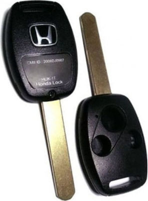 Car Key Shell with Blade with 2 Buttons for Honda και Λάμα HON66