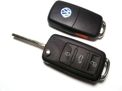 Foldable Car Key Shell with Blade with 3 Buttons for VW Group Vag for New Models