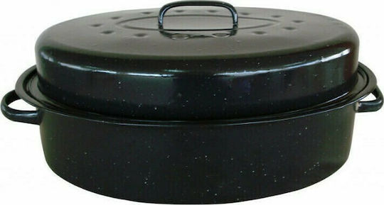 Sidirela Oval Dutch Oven Made of Aluminum with Rack 33x23cm