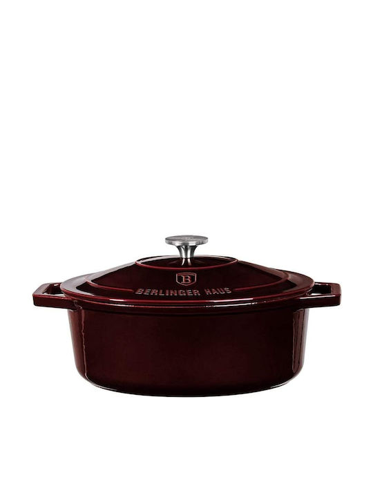 Berlinger Haus Metallic Line Γάστρα Οβάλ Μαντεμένια Burgundy Collection 30x22cm 4.65lt