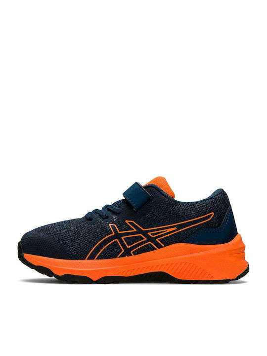 Asics GT-1000 11 PS Kids Sports Shoes Running with Hoop & Loop Closure Blue