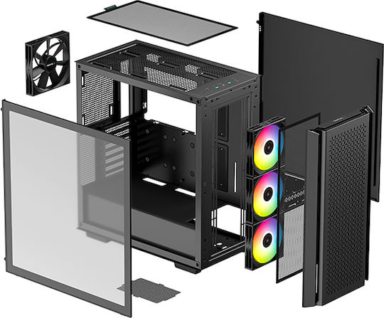 Deepcool CG560 Gaming Middle Tower Carcasă Calculator cu Fereastră Laterală Negru
