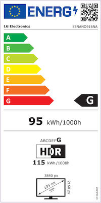 LG Smart Τηλεόραση 55" 4K UHD LED 55NANO916NA HDR (2020) 55NANO916NA.API