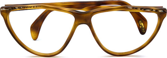 Versace Plastic Eyeglass Frame Brown 445 788