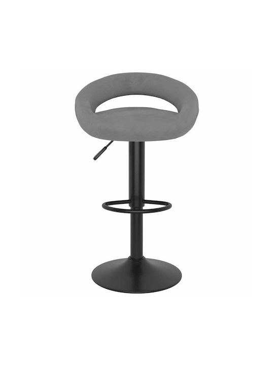 Stool Bar with Back & Adjustable Height Light grey 2pcs 45x43x75cm