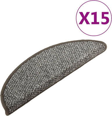 vidaXL Stair Mats Anthracite 65cm 149911 15pcs