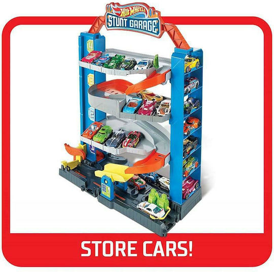 Hot Wheels Stunt Garage Play Set Garage for Ages 4 Plus