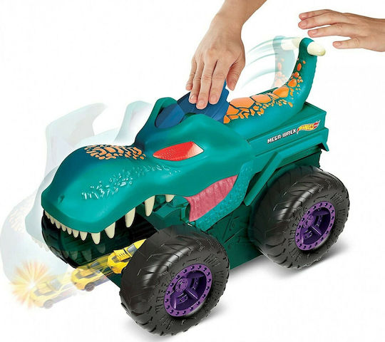 Hot Wheels Monster Trucks Количка Car Chompin' Mega-Wrex 1:64 Monster Truck За 3+ Години