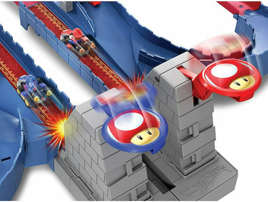 Hot Wheels Mario Kart Bowsers Castle Chaos Πίστα για 5+ Ετών