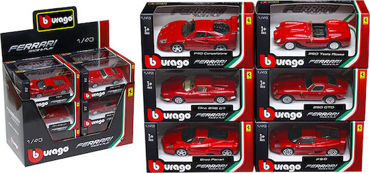 Bburago Ferrari Race & Play Αυτοκινητάκι 1:43 για 3+ Ετών (Διάφορα Σχέδια) 1τμχ