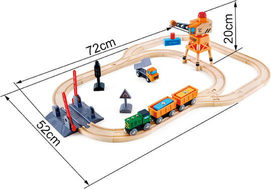 Hape Crossing & Crane Set Πίστα για 3+ Ετών