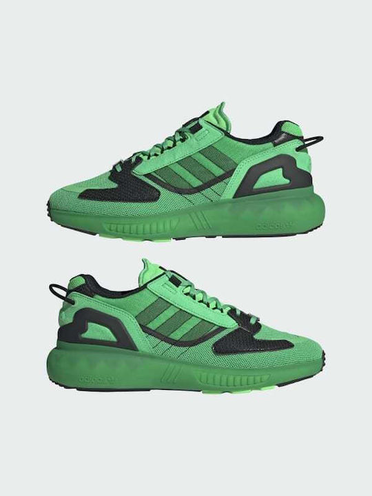 ZX 5K Boost Chunky Sneakers Semi Screaming Green / Screaming Green / Core Black