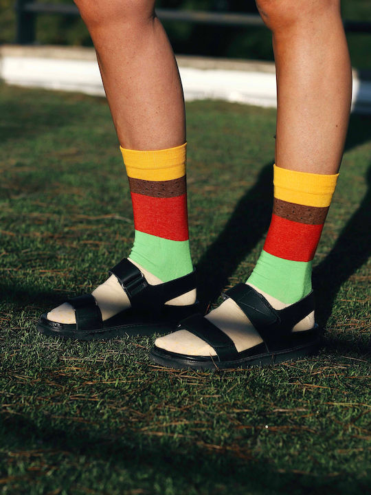 DOIY Burger Patterned Socks Multicolour