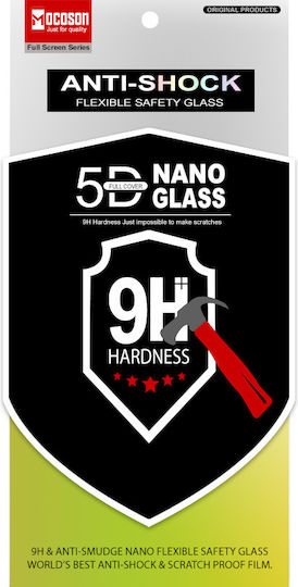 Mocoson Nano Flexible 0.3mm Full Face Tempered Glass Μαύρο (iPhone 8 Plus / 7 Plus)