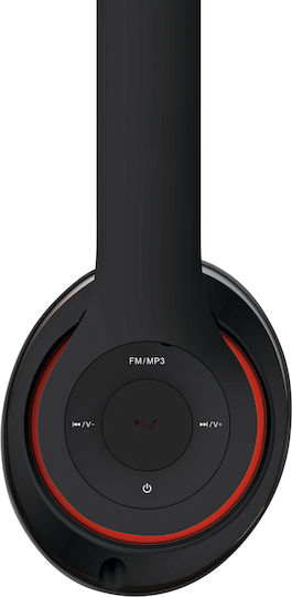 Platinet Freestyle FH0916 Ασύρματα / Ενσύρματα Over Ear Ακουστικά με Ραδιόφωνο με 8 ώρες Λειτουργίας Μαύρα