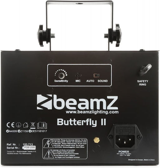 BeamZPro Bewegtes Licht LED Butterfly II Mini Derby RGBWA mit Fernbedienung