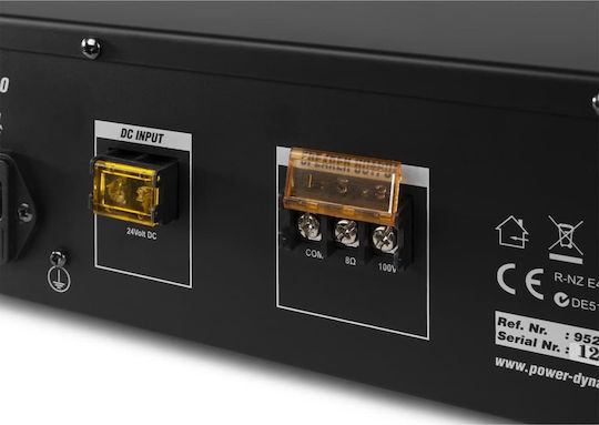 Power Dynamics PRM120 Commercial Preamplifier 6 Channels 120W/8Ω 120W/100V And Connections USB/FM/Bluetooth 952.152