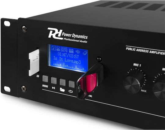 Power Dynamics PRM120 Commercial Preamplifier 6 Channels 120W/8Ω 120W/100V And Connections USB/FM/Bluetooth 952.152