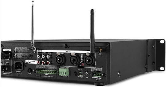 Power Dynamics PDV120MP3 Προενισχυτής Εγκαταστάσεων 5 Καναλιών 120W/8Ω με 4 Ζώνες 120W/100V με Σύστημα Ψύξης και Συνδέσεις USB/FM/Bluetooth