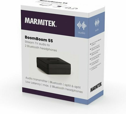 Marmitek BoomBoom 55 Receptor / Transmițător Bluetooth 5.0 cu Ieșire Jack de 3,5 mm