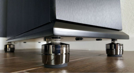 IsoAcoustics Gaia I Αντικραδασμικά Πατάκια Σετ 4 Τεμαχίων Ασημί