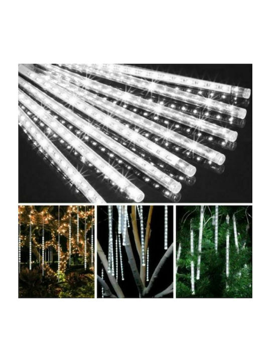 8 Lights LED 2.5m. x 50cm Cold White type Meteor 1pcs