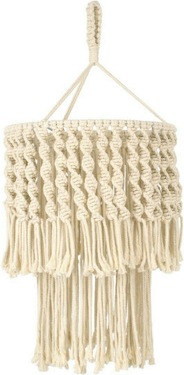 GloboStar Algeria Beige Boho Ceiling Pendant Light with Rope for E27 Socket 30x40x40cm