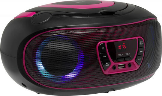Denver Φορητό Ηχοσύστημα με Bluetooth / CD / USB / Ραδιόφωνο Ροζ