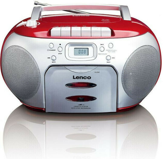 Lenco SCD-420 Φορητό Ηχοσύστημα με CD / Κασετόφωνο / Ραδιόφωνο Κόκκινο