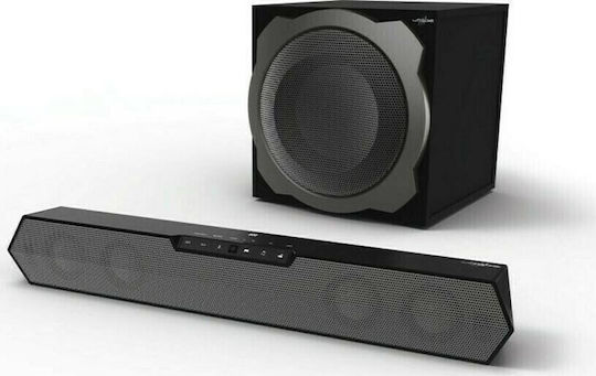 HAMA uRage SoundZbar Безжични компютърни тонколони Компютърни тонколони 2.1 с Bluetooth и мощност 100W в Черен цвят