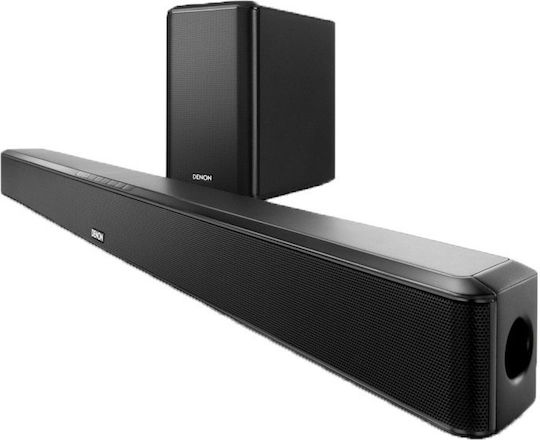 Denon DHT-S514 Soundbar 2.2 Bluetooth und HDMI 175W mit kabellosem Subwoofer und Fernbedienung Schwarz
