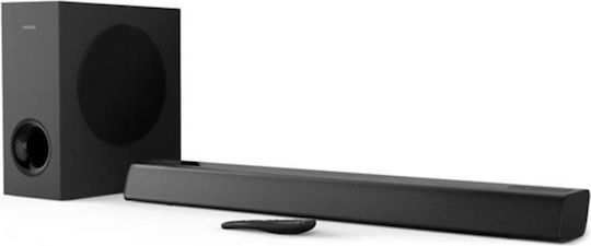 Philips TAPB405 Soundbar 120W 2.1 Bluetooth και HDMI με Ασύρματο Subwoofer και Τηλεχειριστήριο Μαύρο