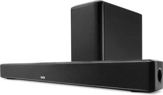 Denon DHT-S514 Soundbar 2.2 Bluetooth und HDMI 175W mit kabellosem Subwoofer und Fernbedienung Schwarz