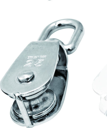 Eval Boat Pulley Stainless Steel with Single Sheave and Swivel 96x36x12mm 10mm