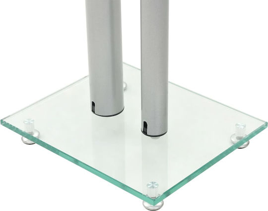 vidaXL Speaker Stands in Silver Color