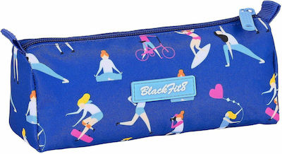 Blackfit8 Fabric Pencil Case Go Girls with 1 Compartment Blue