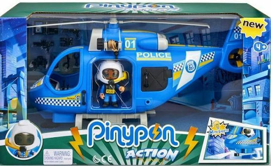Giochi Preziosi Pinypon Police Helicopter And Figure For 4+ Years 7cm