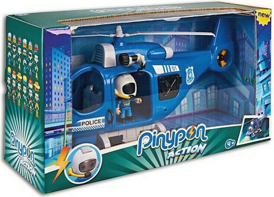 Giochi Preziosi Pinypon Police Helicopter And Figure For 4+ Years 7cm