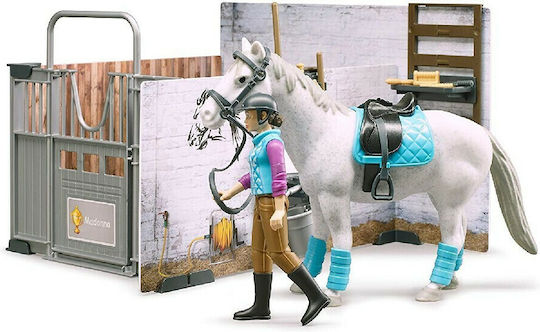 Bruder Bruder Miniatur-Spaßspielzeug Stall Mit Pferd & Reiter Für 5+ Jahre Mehrfach