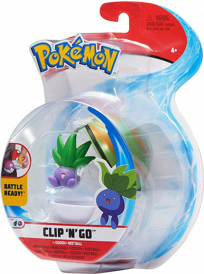 Jazwares Pokemon Clip N Go W7 Oddish и Nest Ball Pokemon за 4+ години 13.97 см