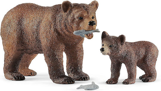 Schleich-S Grizzly Bear Mother With Cub 7εκ.