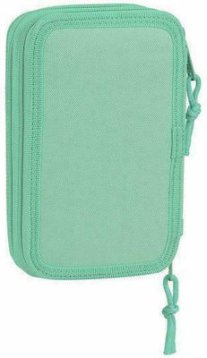 Blackfit8 Fabric Prefilled Pencil Case with 2 Compartments Turquoise