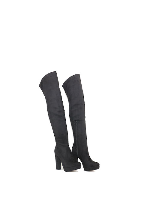 Fardoulis Over the Knee High Heel Women's Boots 4282X Black