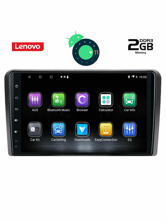 Lenovo LVB 4003_GPS Ηχοσύστημα Αυτοκινήτου για Audi A3 2003-2012 (Bluetooth/USB/WiFi/GPS) με Οθόνη Αφής 9"