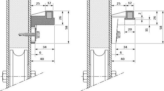 Doorado Module-4 Κρεμαγιέρα για Μοτέρ Γκαραζόπορτας από Πλαστικό Μήκους 0.34m