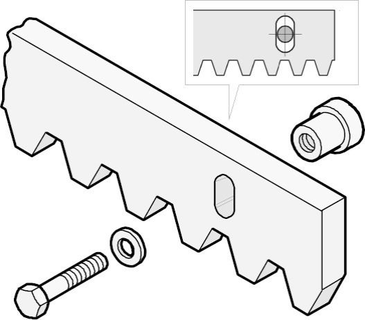 Doorado Module-4 Steel Gear Rack for Garage Door Motor 1m 1m 10x30mm