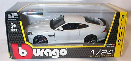 Bburago Toy Car 1:24 Jaguar ZKR-S White - White for 3++ Years